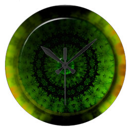 Glühende grüne Leuchtkraft Runde (große Wandleucht Große Wanduhr