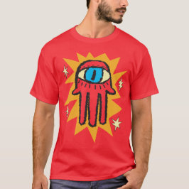 Glühende Hamsa Hand des Gott-bösen Blicks T-Shirt
