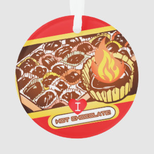 Glühende heiße Schokolade Bonbons Weihnachtsschmuc Ornament