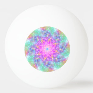 Glühende helle Lichter Farbenfrost Mandala Tischtennisball
