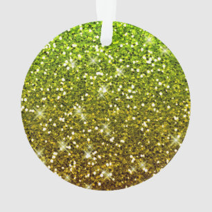 Glühende hellgrüne Glitzer Ornament