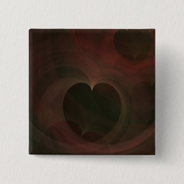 Glühende Herzen Button (Vorderseite)