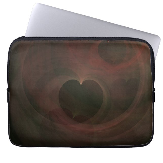 Glühende Herzen Laptopschutzhülle (Vorderseite)