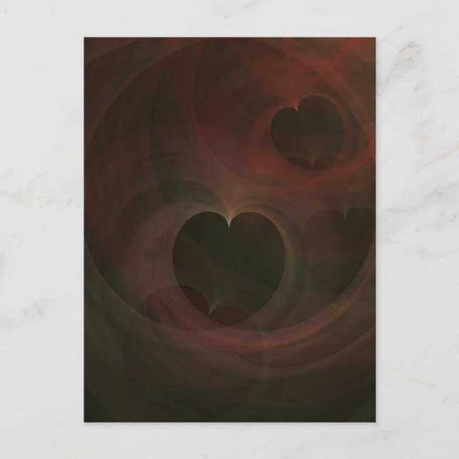 Glühende Herzen Postkarte (Vorderseite)