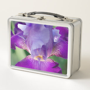 Glühende Irisnatur / blumengeschmücktes / botanisc Metall Brotdose