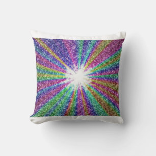 Glühende Lichter Polyester werfen Kissen. Kissen