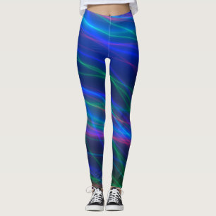 Glühende mehrfarbige Rays Leggings