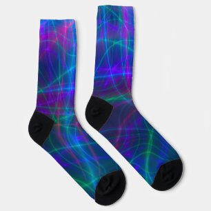 Glühende mehrfarbige Rays Socken