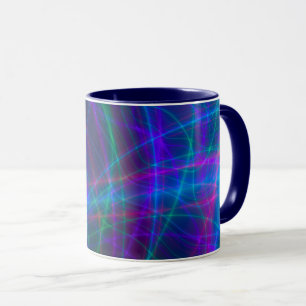 Glühende mehrfarbige Rays Tasse