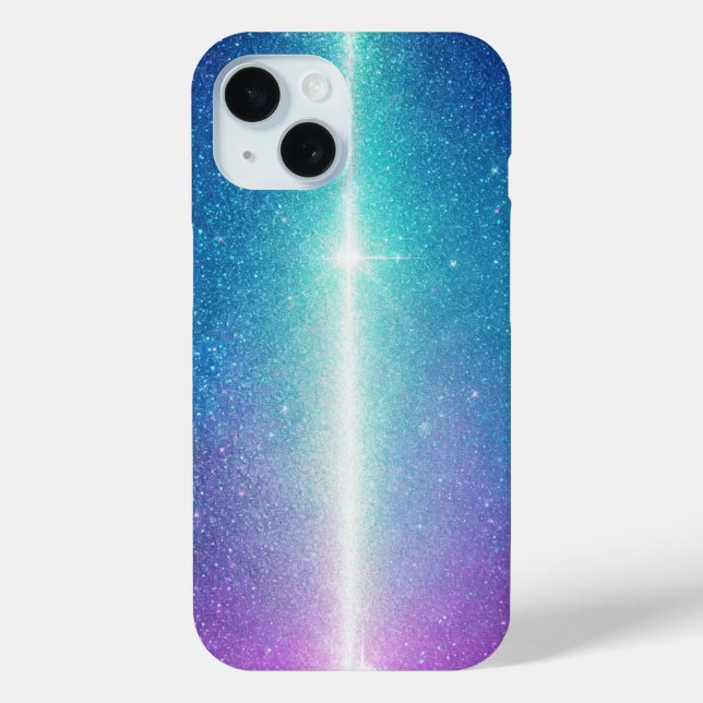 Glühende Milchstraße und Aurora Phone Case (Rückseite)
