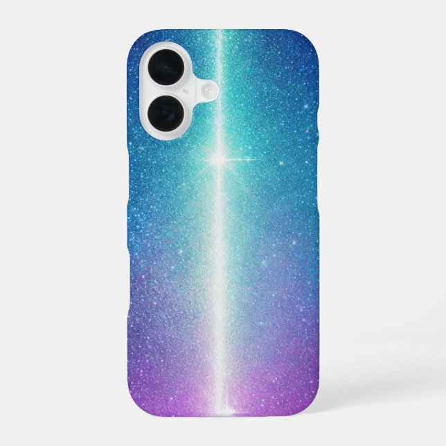 Glühende Milchstraße und Aurora Phone Case iPhone 16 Hülle (Rückseite)