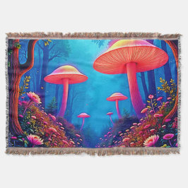 Glühende Mushroom-Magie Decke