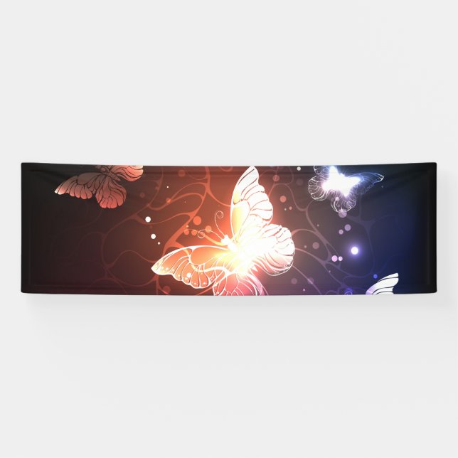 Glühende Nachtschmetterlinge Banner (Horizontal)