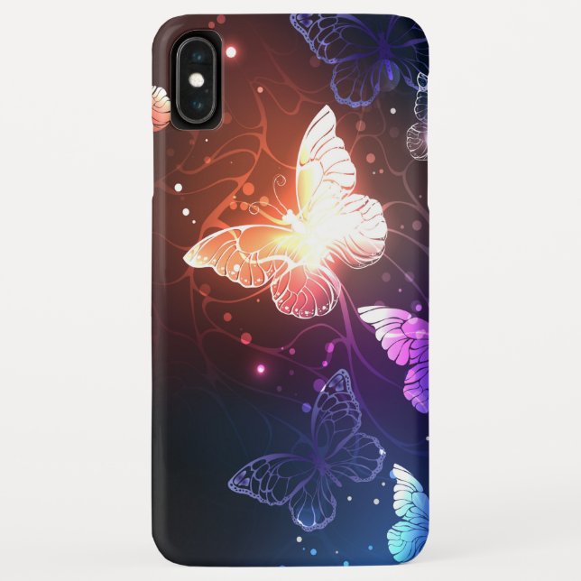 Glühende Nachtschmetterlinge Case-Mate iPhone Hülle (Rückseite)
