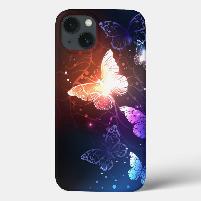 Glühende Nachtschmetterlinge Case-Mate iPhone Hülle (Rückseite)