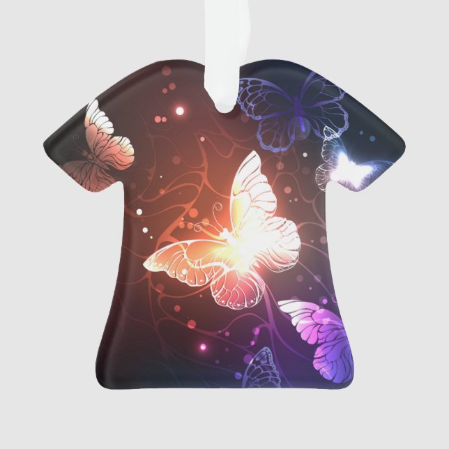 Glühende Nachtschmetterlinge Ornament (Vorderseite)