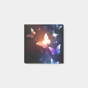 Glühende Nachtschmetterlinge Post-it Klebezettel