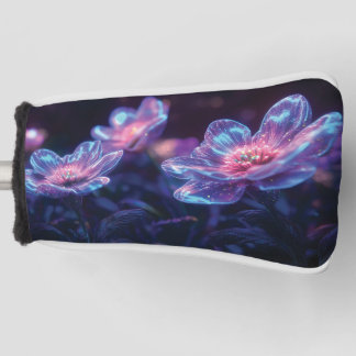 "Glühende Neon-Blume - Bezaubernde kosmische Flora Golf Headcover