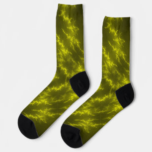 Glühende Neon Electric Thunder Bolzen Socken