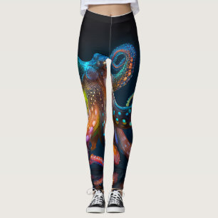 Glühende Octopus-Leggings Leggings