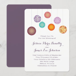 Glühende Papierlaternen Hochzeitsplatte Einladung