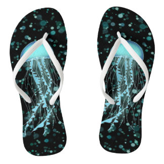 Glühende Qualle Flip Flops
