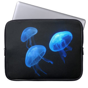Glühende Quallen unter Wasser Pic Laptop-Ärmel Laptopschutzhülle