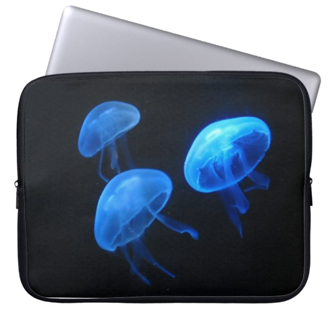 Glühende Quallen unter Wasser Pic Laptop-Ärmel Laptopschutzhülle (Vorderseite)