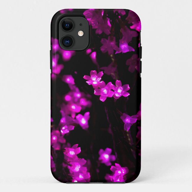 Glühende rosa Blumen-Lichter Case-Mate iPhone Hülle (Rückseite)