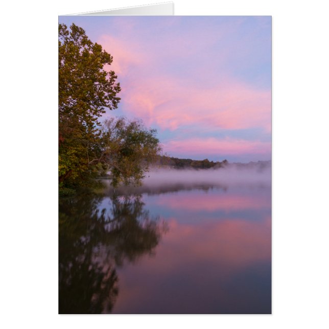 Glühende rosa Morgenkarte (Vorne)