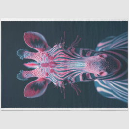 Glühende rosa Zebra aus einer anderen Welt Seidenpapier