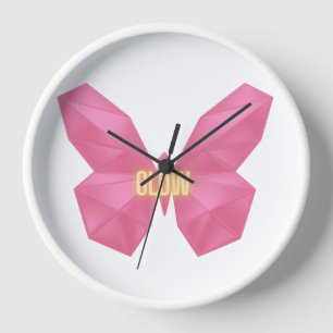 Glühende Schmetterling Uhr