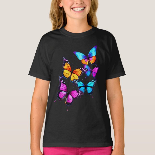 Glühende Schmetterlinge T - Shirt (Vorderseite)