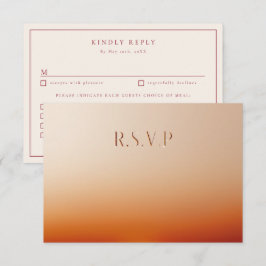Glühende Sonnenuntergang Hochzeitsmahlzeiten UAWG RSVP Karte