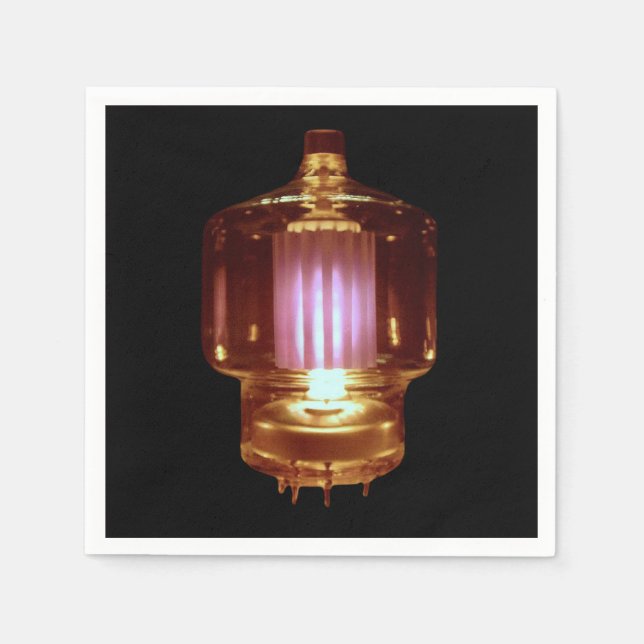 Glühende Transmitter Vakuum Tube Serviette (Vorderseite)