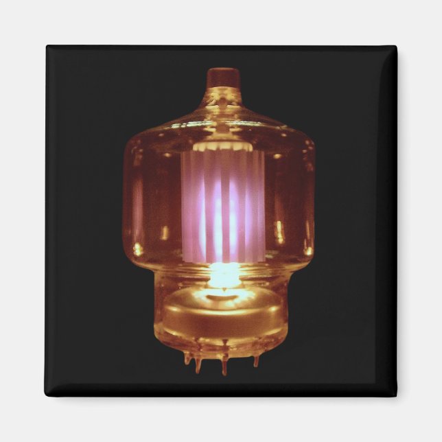 Glühende Transmitter Vakuumröhre Magnet (Vorne)