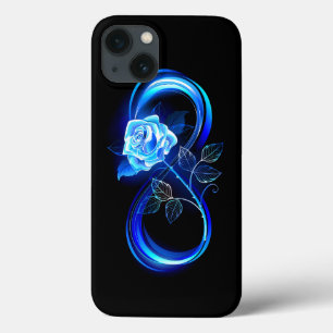 Glühende Unendlichkeit mit blauer Rose Case-Mate iPhone Hülle