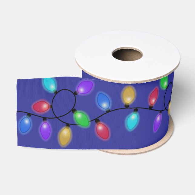 Glühende Weihnachtslichter Ripsband (Spule)
