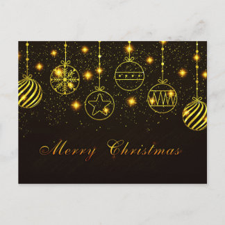Glühende Weihnachtssymbole Postkarte