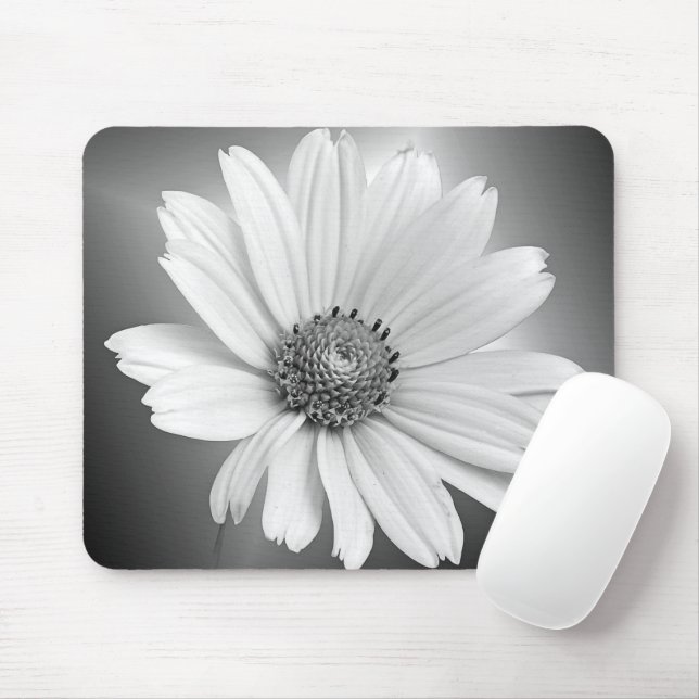glühende weiße Farbe auf schwarz Mousepad (Mit Mouse)