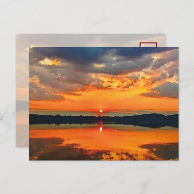 Glühende Wolken Postkarte (Vorne/Hinten)