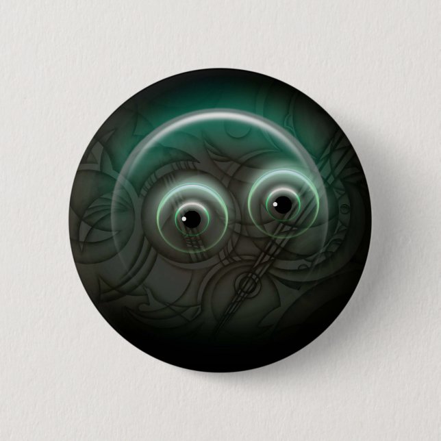 Glühender Cartoon Button (Vorderseite)