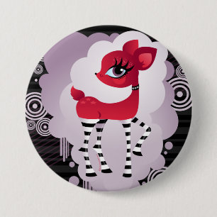 Glühender Deerie Knopf Button
