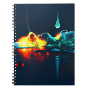 Glühender flüssiger Tropfen Notizblock