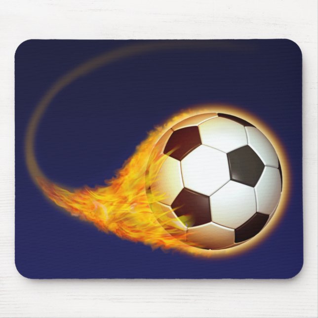 Glühender Fußball-Fußball Mousepad (Vorne)