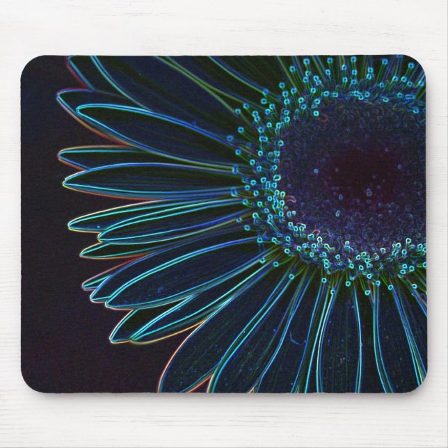 Glühender Gerbera Mousepad (Vorne)