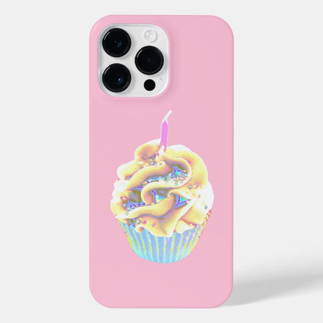 Glühender Glam Cupcake iPhone 14 Pro Max Hülle (Rückseite)