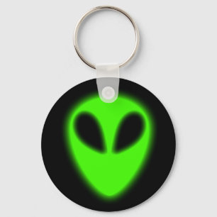 Glühender grüner alien-Schlüsselanhänger Schlüsselanhänger