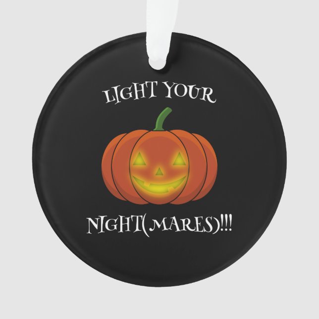 Glühender Jack-o'-Lantern - Licht in deine Albträu Ornament (Vorderseite)