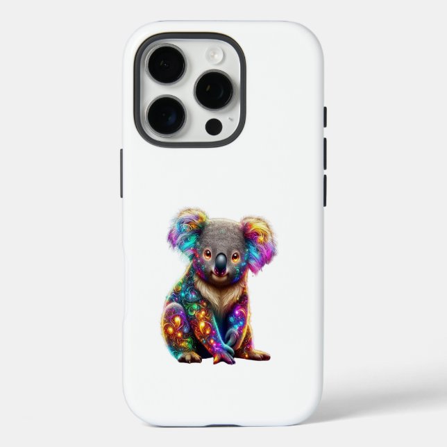 "Glühender Koala - Kunst der Wildnis iPhone 16 Pro Hülle (Rückseite)